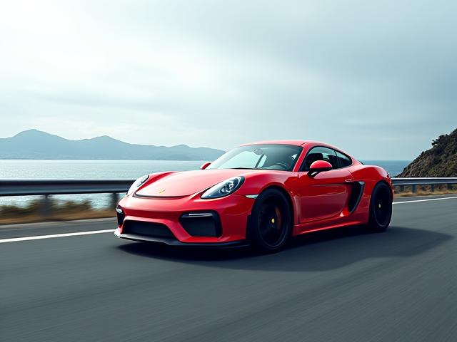 ポルシェ・ケイマンの躍動的なスポーツカー