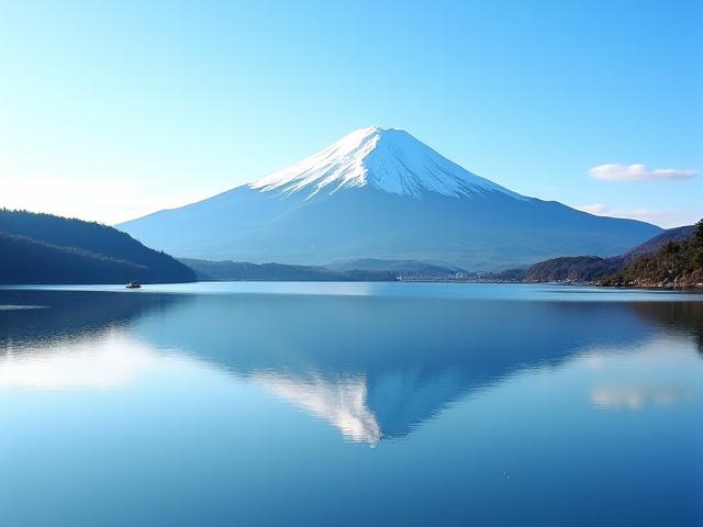 富士五湖と雄大な富士山のパノラマビュー